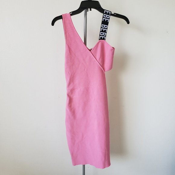 SOLD! 🤑 BEBE Sexy Pink TOPANGA Fitted Dress - Picture 14 of 14